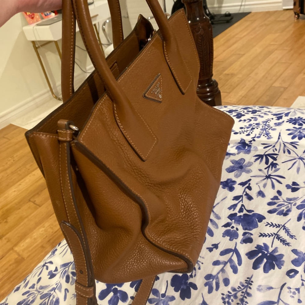 Prada Brown Leather Crossbody Handbag - Picture 8 of 8